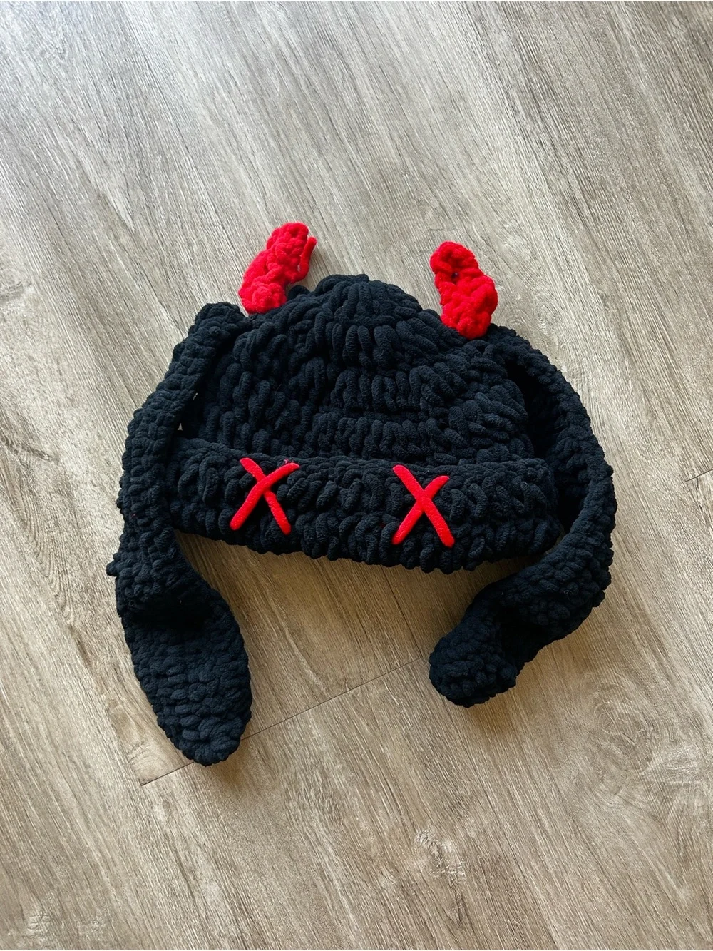 Crochet Bunny Devil Hat